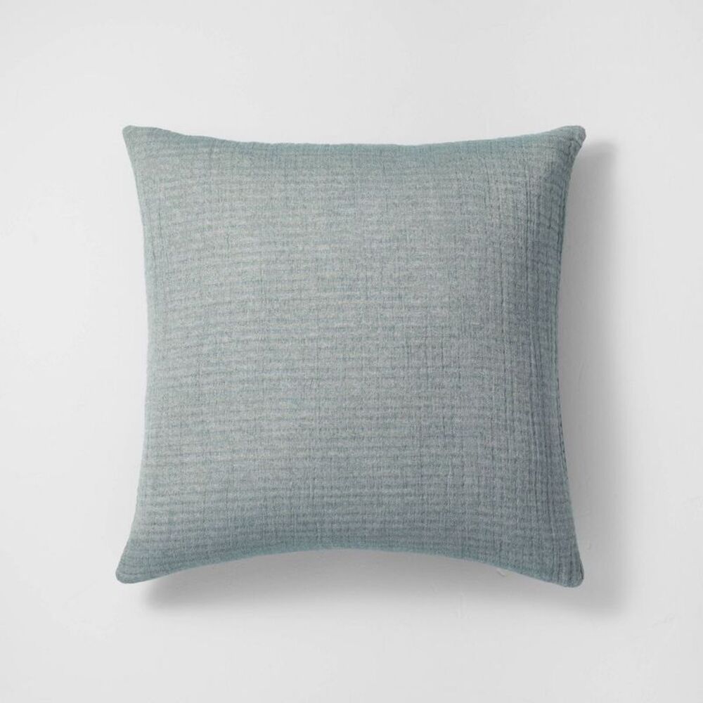 Casaluna - Cotton Jacquard Pillow Sham Reversible Te Blue
